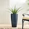 Glitzhome® 22.5" Turquoise Faux Ceramic Textured Planters, 2ct.